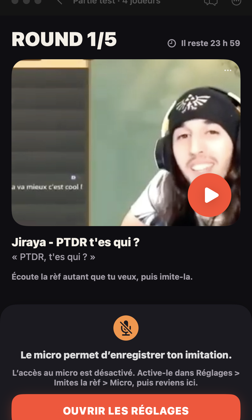 Imites la rèf, The reference: Listen first, then record your own take when you are ready.